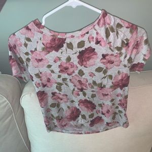 Floral Cropped Tee